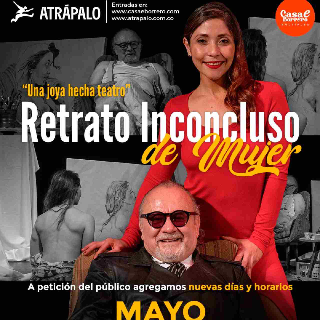 «Retrato Inconcluso De Mujer» en la Sala Arlequín: Últimas funciones en Teatro Casa E Borrero